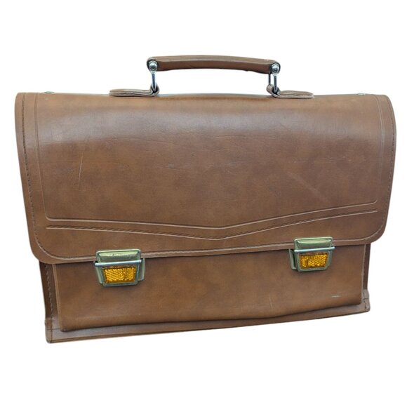 Vintage Bags Vintage Faux Leather 97s Briefcase Poshmark